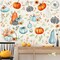 82 Pcs Fall Window Wall Sticker Thanksgiving Autumn Harvest Watercolor